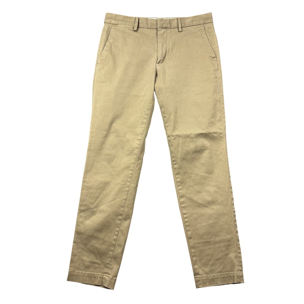 Banana Republic Mens 32x32 (32x30) Tapered Fit Chino Pants Khaki Tan Cotton